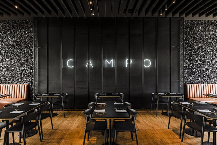國(guó)外特色烤肉店裝修   CAMPO現(xiàn)代牛排燒烤餐廳設(shè)計(jì)方案