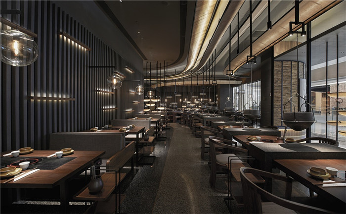 現(xiàn)代雅致的川式火鍋店裝修設(shè)計(jì)實(shí)景圖