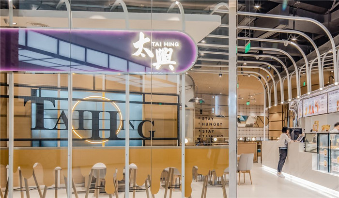 顏值超高的太興港式連鎖茶飲甜品店裝修設(shè)計(jì)案例