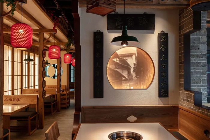 中式連鎖火鍋店裝修   麻辣英雄火鍋店裝修設(shè)計(jì)方案
