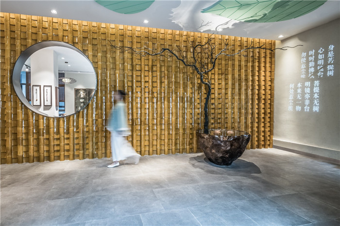 鄭州中餐廳裝修公司推薦福順齋中餐廳入口裝修設(shè)計方案