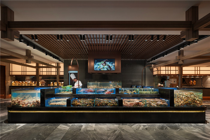 高端餐飲海鮮展示區(qū)裝修設(shè)計圖